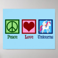 Licorne Mignonne Paix Amour Licornes