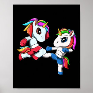 Poster Licorne Muay Thai - Gif Boxe Thaïlandaise et Kickb