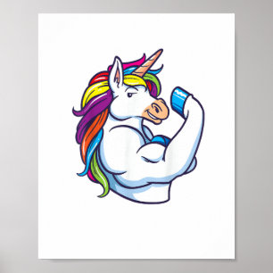 Poster Licorne Musclée - Corps Musclé de Fitness Magique 