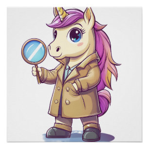 Poster Licorne Mystère Détective