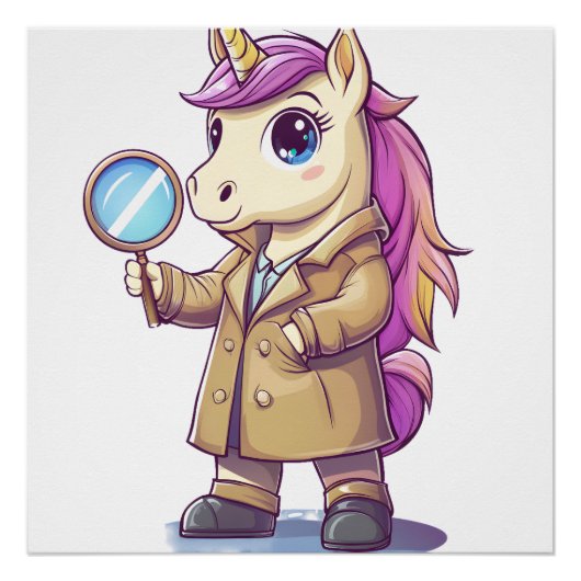 Poster Licorne Mystère Détective (Devant)