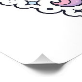 Poster Licorne née pour briller Graphisme Merch Desig (Coin)