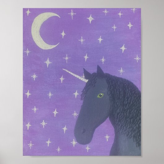 Poster Licorne noire (Devant)
