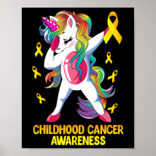 Poster Licorne qui fait le dab Guerrier de la sensibilisa