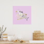 Poster Licorne Sirène Moderne Tendance Croire aux Miracle (Cuisine)