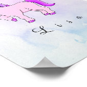 Poster licorne violette (Coin)