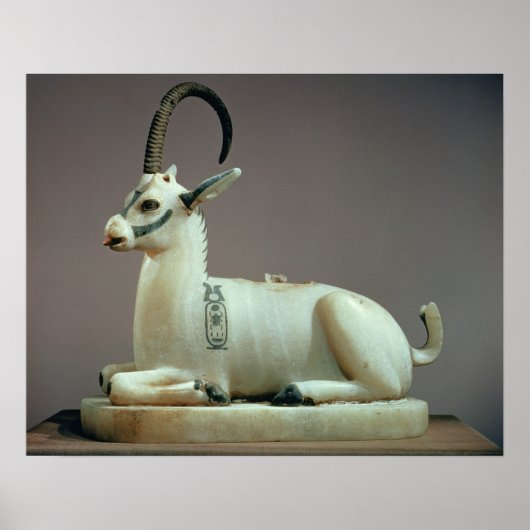 Poster Lid d'un pot d'unguent sous forme d'ibex (Devant)