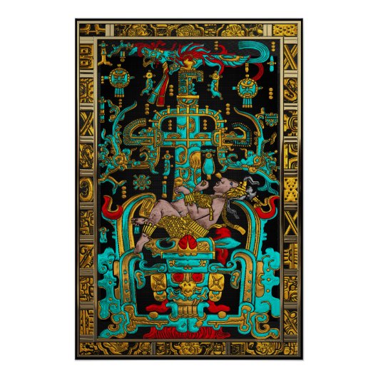 Poster Lid of Great Tomb of Pakal - Astronaut Palenque (Devant)