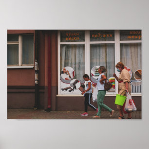 Poster Lida Belarus Architecture Rue 3 Générations