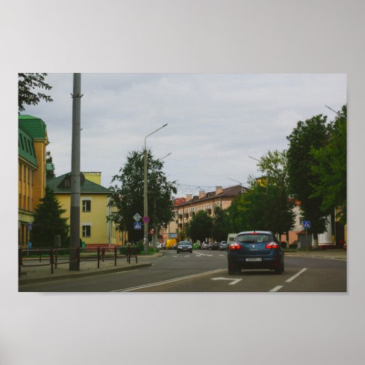 Poster Lida Belarus Architecture Street View Cityscape (Devant)