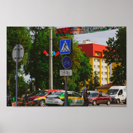Poster Lida Belarus Architecture Street View Cityscape (Devant)