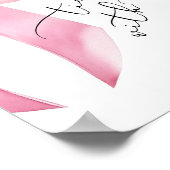 Poster Lié à l'amour rose Bow Faveurs Fête des mariées (Coin)