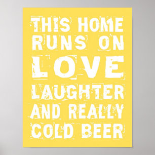 Poster Liefde en koude bier