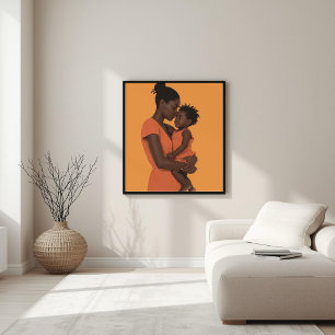 Poster Lien imparfait – Mère et enfant minimaliste XI