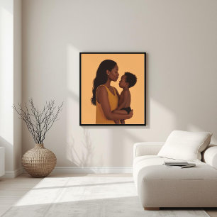 Poster Lien Imparfait – Minimaliste Mère et Enfant XV