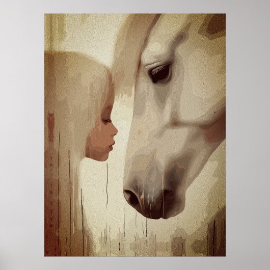 Poster Lien Innocent – Art de l'Enfant et du Cheval (Devant)