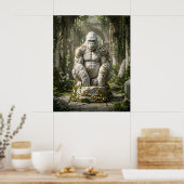 Poster Lierre Gorille de Marbre en Ruines (Cuisine)