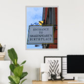 Poster Lieu de naissance de Shakespeare (Bureau à domicile)