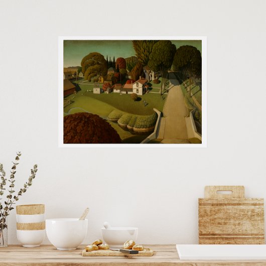 Poster "Lieu de naissance d'Herbert Hoover" par Grant Woo (Cuisine)