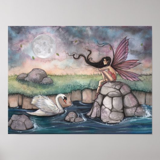 Poster Lieu de réunion Fairy and Swan Imaginaire Art Impr (Devant)