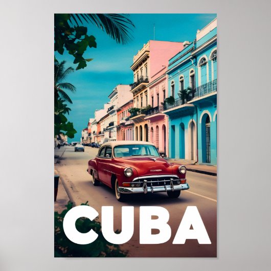 Poster Lieu de voyage célèbre de Cuba (Devant)