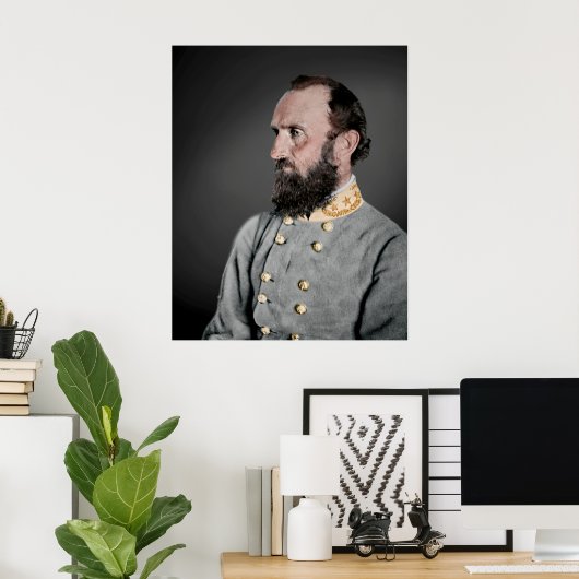 Poster Lieutenant-général Thomas (Stonewall) Jackson (Bureau à domicile)