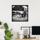 Poster Lieutenant George A. Custer & Dog at Peninsula, VA (Bureau à domicile)