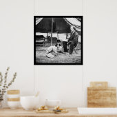 Poster Lieutenant George A. Custer & Dog at Peninsula, VA (Cuisine)