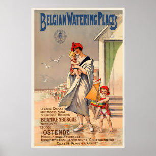 Poster Lieux de villégiature belges Plage de Blankenberge