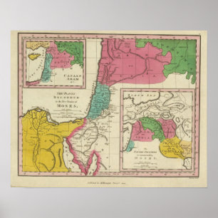 Poster Lieux enregistrés dans les cinq livres de Moïse