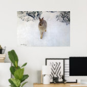 Poster Lièvre d'hiver (lapin), Bruno Liljefors (Bureau à domicile)