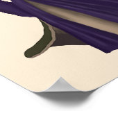 Poster Lièvre En Manteau Violet (Coin)