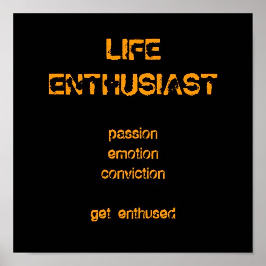 Poster LIFE ENTHUSIAST, marque (Devant)