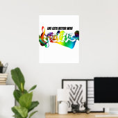 Poster Life Gets Better With Music (Bureau à domicile)