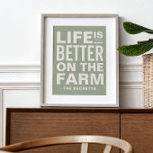Poster Life is Better on the Farm Personalized Print