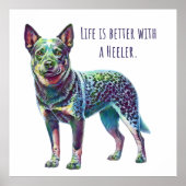 Poster Life is Better with a Heeler (Devant)
