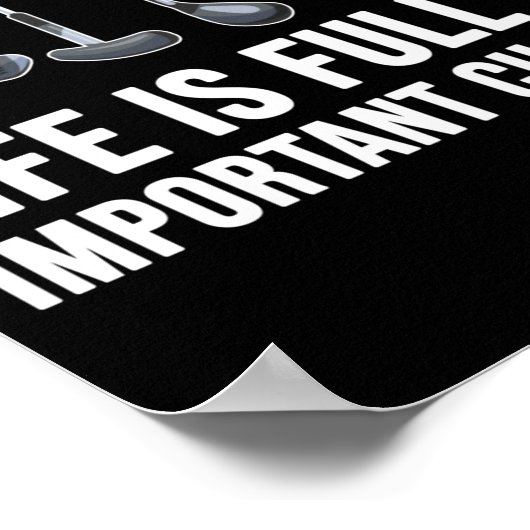 Poster Life Is Full Of Imrtant Choices Golf Christmas (Coin)