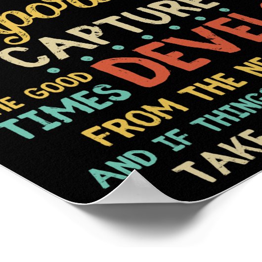 Poster Life Is Like A Camera Focus On What's Important (Coin)