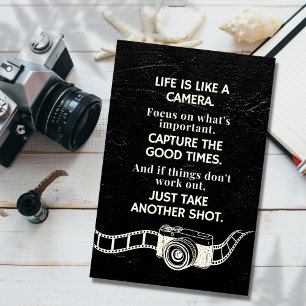 Poster Life Is Like A Camera Vintage Motivational Quote