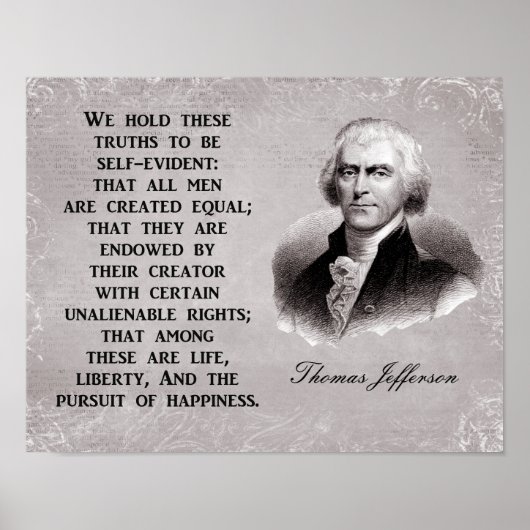 Poster Life Liberty Pursuit of Happiness - Art Print (Devant)