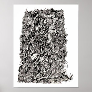 Poster Life Without Skin, par Brian Benson