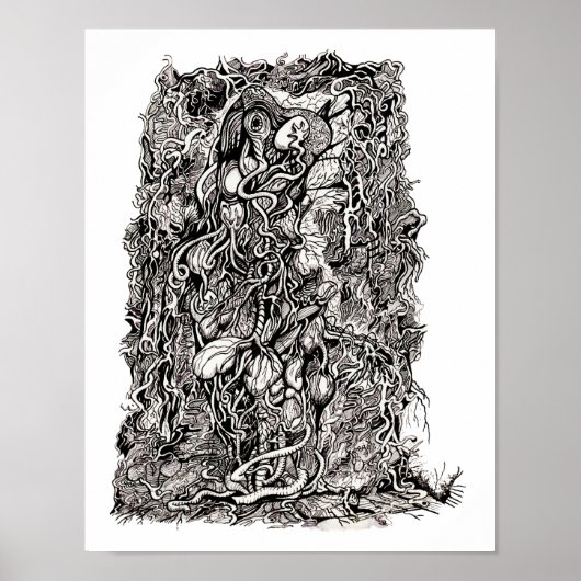 Poster Life Without Skin, par Brian Benson (Devant)