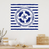 Poster Lifebuoy Et Starfish (Cuisine)