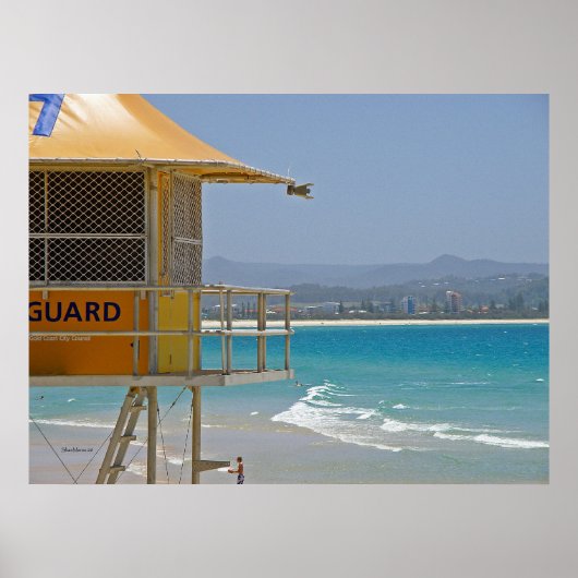 Poster Lifeguard Tower Coolangatta Qld Australie (Devant)