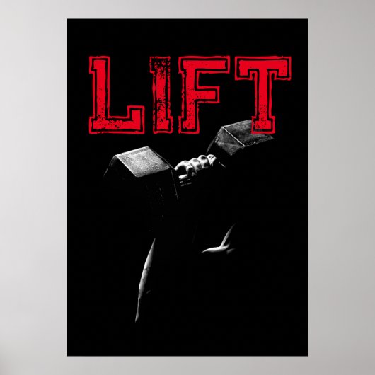Poster Lift Bodybuilding Fitness Motivational (Devant)