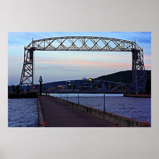 Poster Lift bridge in the Morning (Devant)