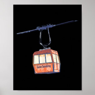 Poster Lift Ski vintage - Snowboard Sending