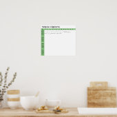 Poster Ligatures de police de soleil (Cuisine)