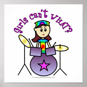 Poster Light Drummer