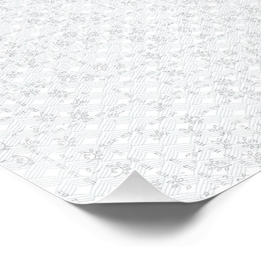 Poster Light Gray Geometric Floral |Modern Summer Pattern (Coin)